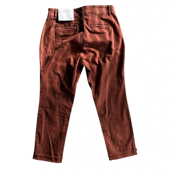 Loft Petite Frayed Girlfriend Chinos Pants Size 6P - Picture 2 of 9